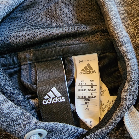 Adidas Pink/Purple Logo Hoodie Sweatshirt Small EUC - Picture 2 of 2